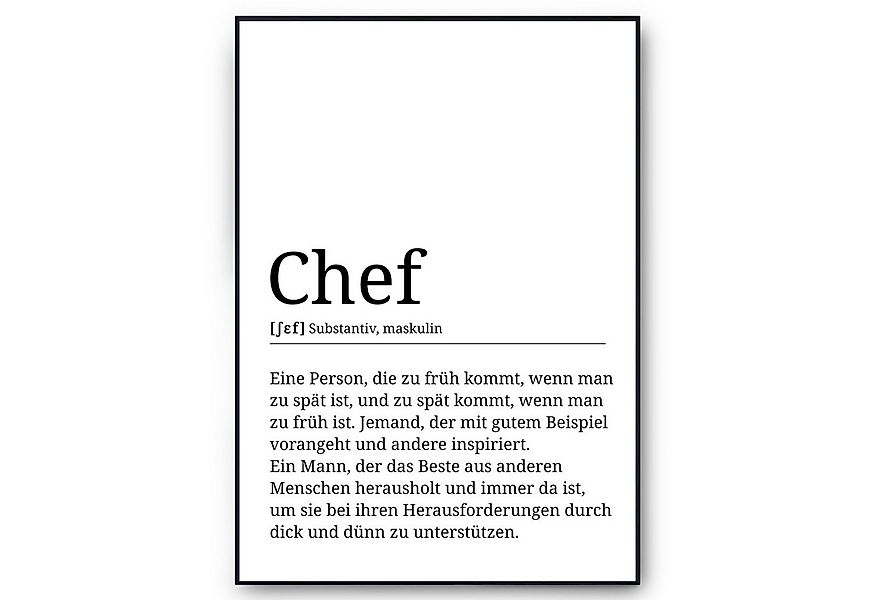 Tigerlino Poster Chef Definition Vorgesetzter Geschenk Wertschätzung Büro W günstig online kaufen