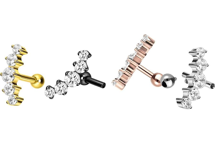 PIERCINGLINE Single-Ohrstecker Titan Ohrpiercing mit Innengewinde günstig online kaufen