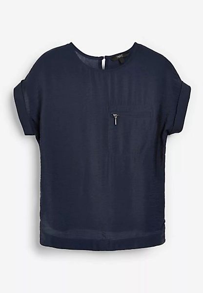 Next T-Shirt Kurzarm-T-Shirt mit Reißverschluss-Detail (1-tlg) günstig online kaufen