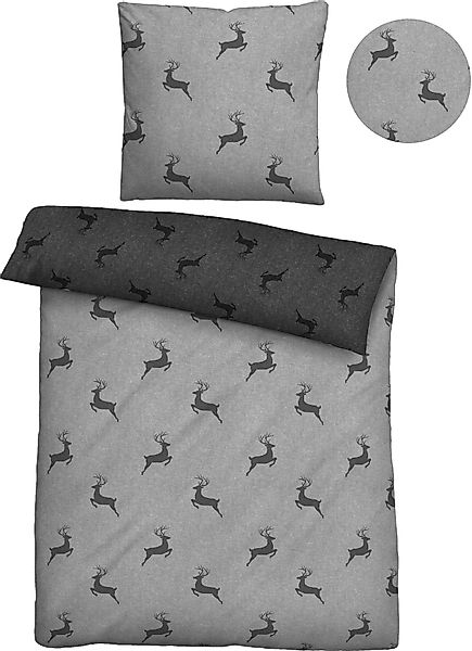 Biberna Wendebettwäsche "Cardo in Gr. 135x200 oder 155x220 cm" 2 Stk. tlg. günstig online kaufen