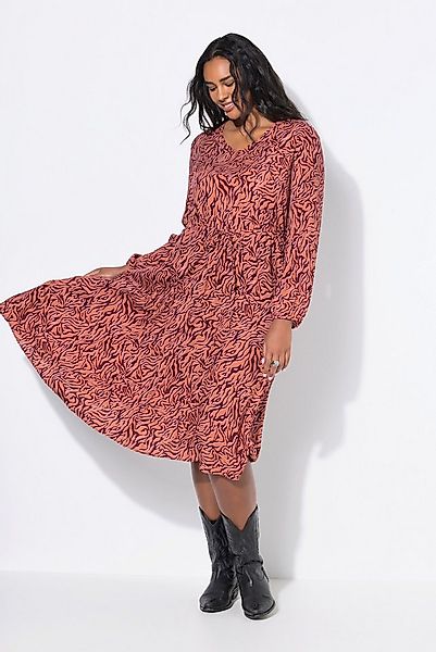 Studio Untold Maxikleid Maxikleid Zebra Bindeband Langarm günstig online kaufen