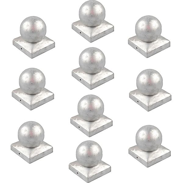 Holmwerk 10x Pfostenkappe Verzinkt 101mm Kugel Abdeckkappe Für Pfosten 10x1 günstig online kaufen