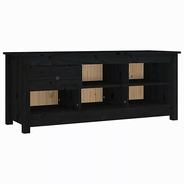 furnicato Schuhschrank Schwarz 110x38x45,5 cm Massivholz Kiefer (1-St) günstig online kaufen