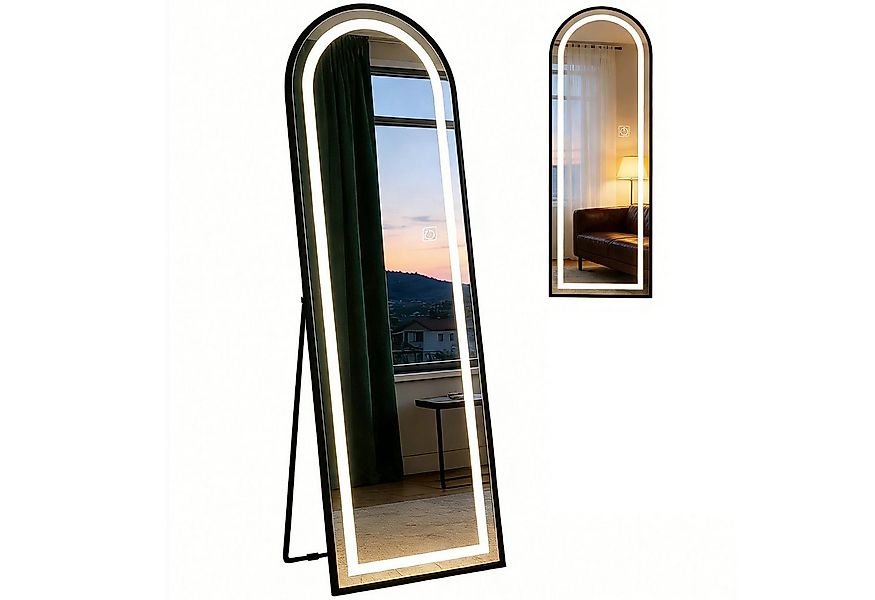 kehot Spiegel LED-Ganzkörperspiegel mit Rahmen,Aluminiumrahmen,dimmbare Bel günstig online kaufen