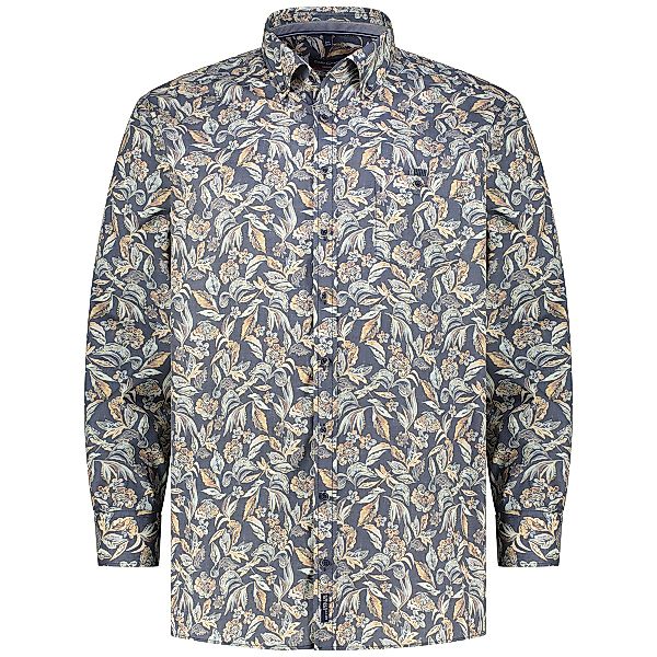 CASA MODA Freizeithemd mit Allover-Print Farbe blau Größe: 6XL günstig online kaufen