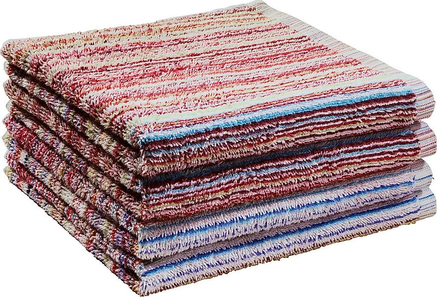 REDBEST Geschirrtuch Frottier-Geschirrtuch 4er-Pack, Baumwolle Streifen günstig online kaufen