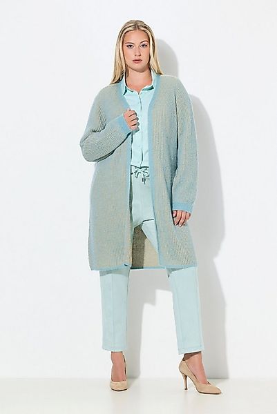 Ulla Popken Strickjacke Long-Strickjacke Doubleface-Rippstrick günstig online kaufen