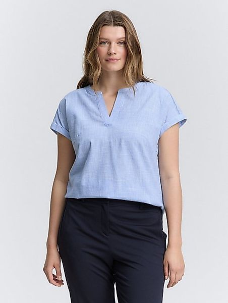 TOM TAILOR PLUS Kurzarmbluse Plus Size - Loose Fit Bluse günstig online kaufen