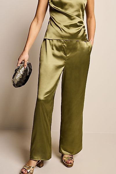 Next Stoffhose Elastische Satin-Hose mit weitem günstig online kaufen