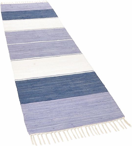 THEKO Teppich "Stripe Cotton, handgewebt" rechteckig 5 Höhe Flachgewebe, ge günstig online kaufen