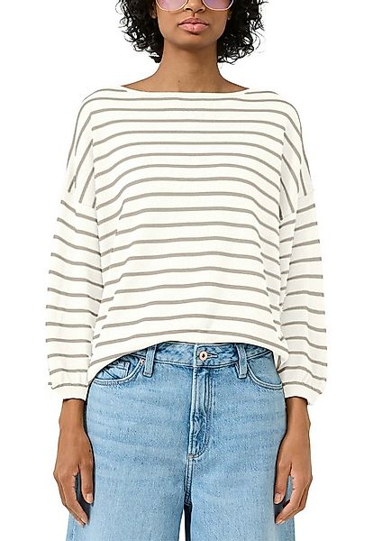 QS 3/4 Arm-Pullover gestreift, mit Viskose günstig online kaufen