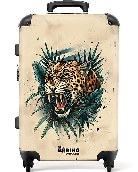 NoBoringSuitcases.com© Hartschalen-Trolley Beige mit Jaguar 67 günstig online kaufen