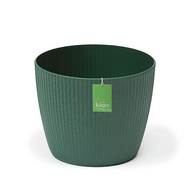 KAGM Blumentopf Übertopf Pflanztopf Rillenoptik Kunststoff günstig online kaufen