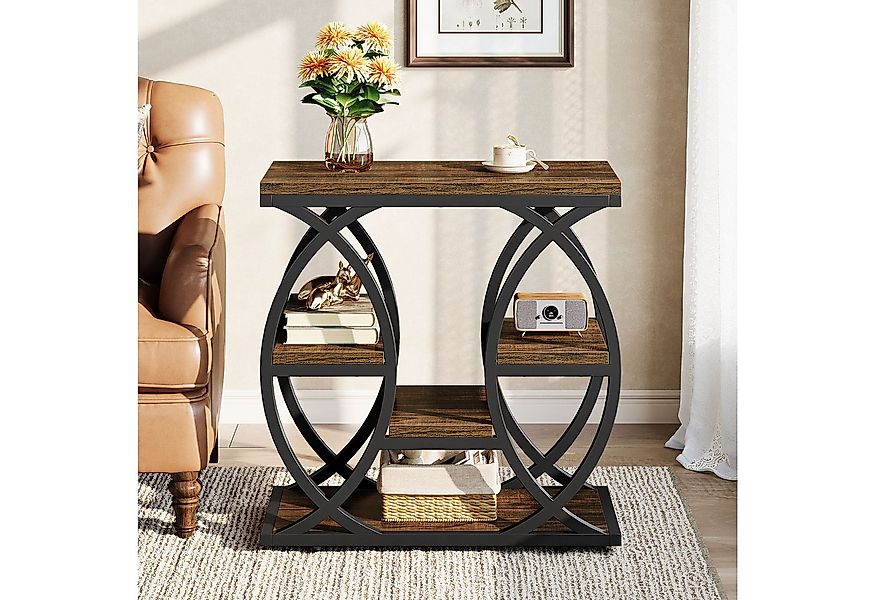 Tribesigns Beistelltisch mit 4 Ablagen, schmaler Nachttisch mit Stauraum, I günstig online kaufen