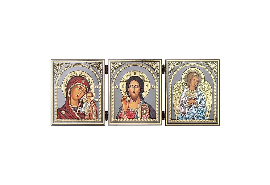 NKlaus Bild GM von Kazan & Jesus Christus & Schutzengel Ikone Triptychon Ch günstig online kaufen