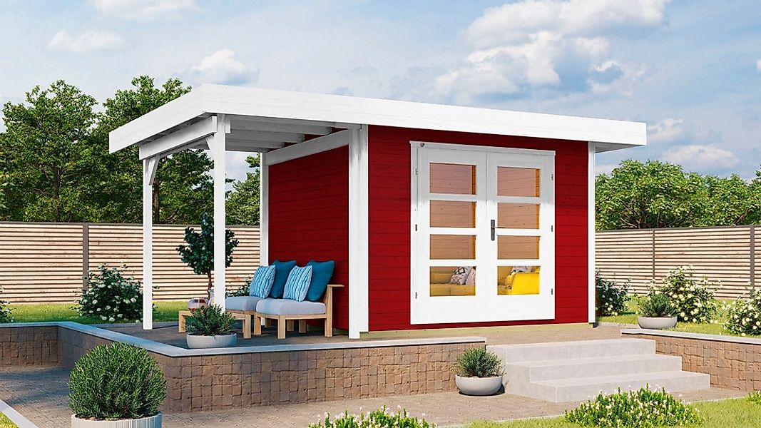 weka Gartenhaus "Designhaus 126 Plus" mit Anbaudach günstig online kaufen