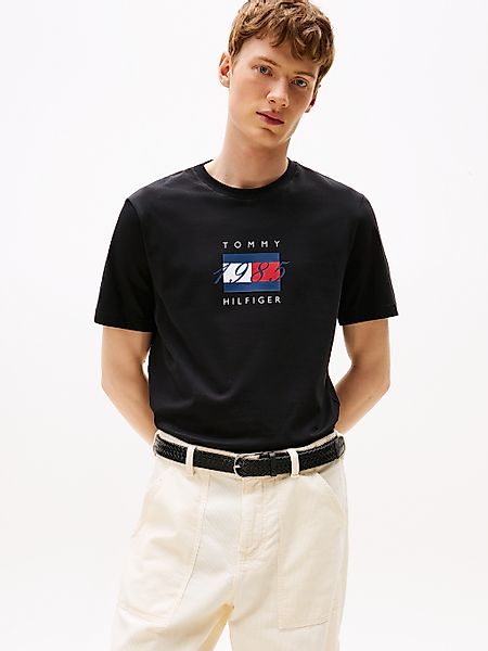 Tommy Hilfiger T-Shirt "LINEAR FLAG GRAPHIC", Rundhals, regular fit, Jersey günstig online kaufen