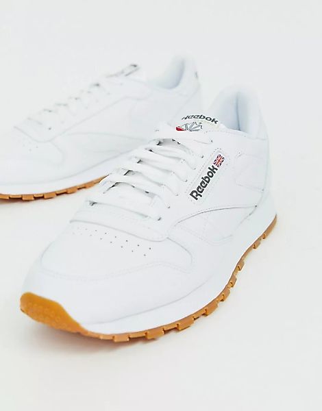 Reebok – Klassische Ledersneaker in Weiß günstig online kaufen