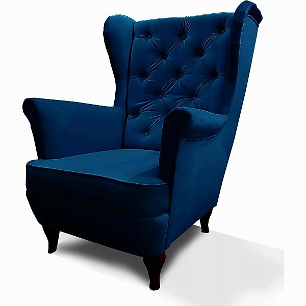 Beautysofa Ohrensessel Sessel FALCO Chesterfield Wohnzimmersessel günstig online kaufen