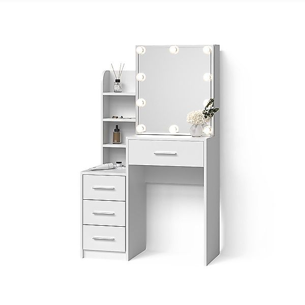 Livinity® Schminktisch Loreta, Weiß, 80 cm günstig online kaufen