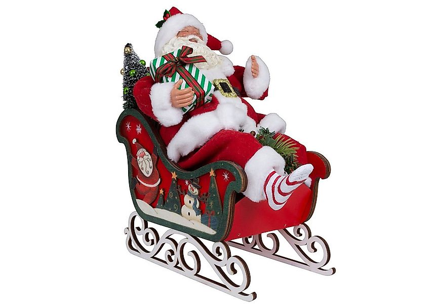 Christmas Paradise Weihnachtsmann im Schlitten Deko Figur 28 cm (Weihnachts günstig online kaufen