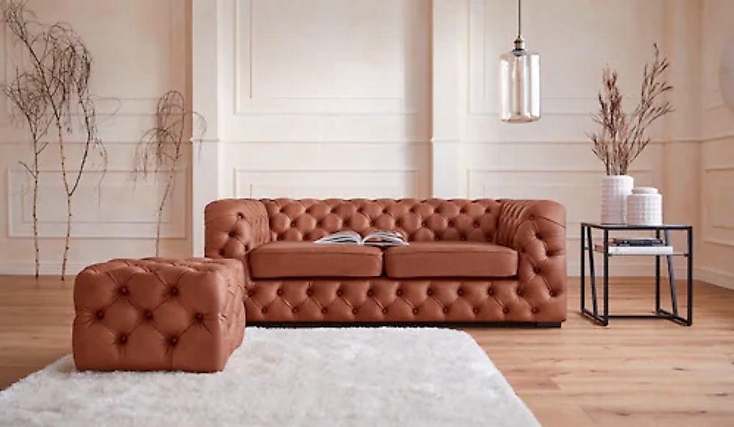 Home affaire Chesterfield-Sofa »Kalina« mit klassischer Chesterfield-Knopfh günstig online kaufen
