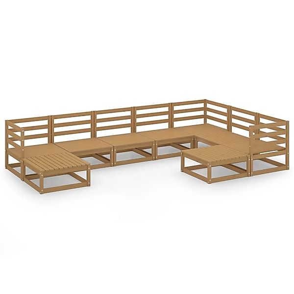 vidaXL 9-tlg Garten-Lounge-Set Honigbraun Massivholz Kiefer Modell 13 günstig online kaufen