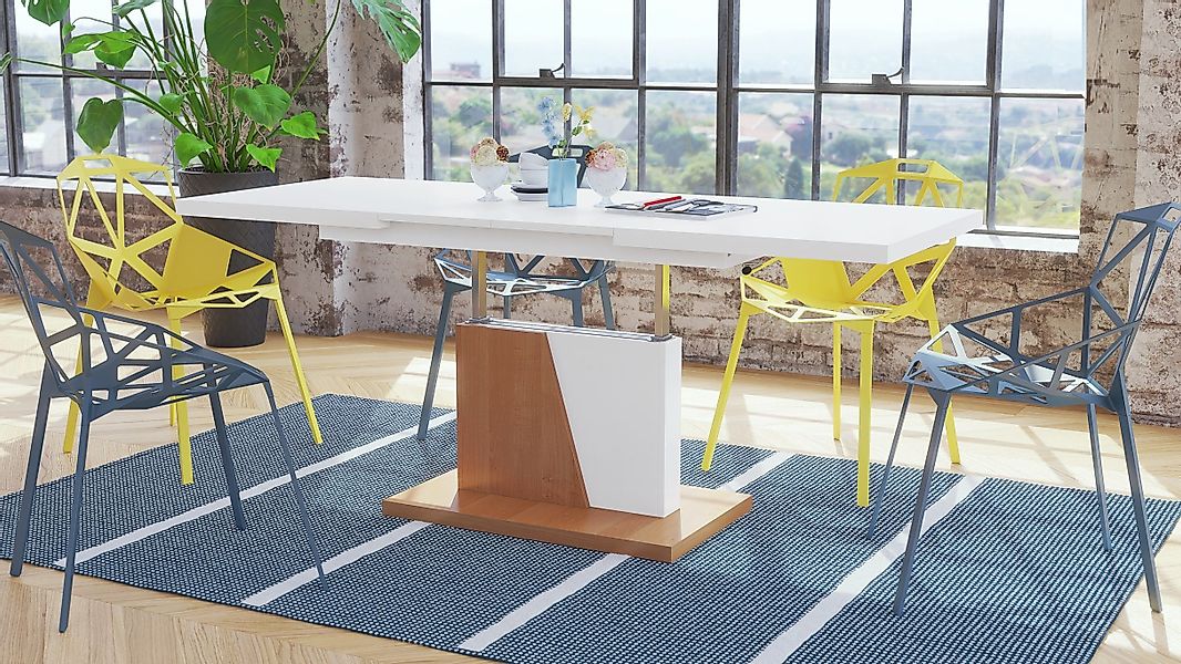 Mazzoni Couchtisch Grand Noir Weiß matt günstig online kaufen