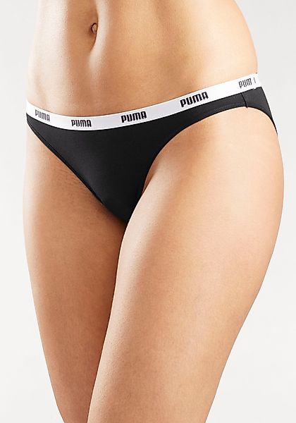 PUMA Bikinislip "Iconic", (Packung, 2er-Pack), mit schmalem Logo-Webbündche günstig online kaufen