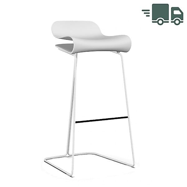 Kristalia BCN Barhocker mit Kufengestell weiß - Höhe 66cm günstig online kaufen