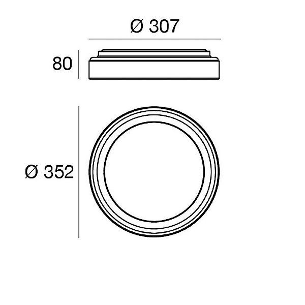 LED-Wandleuchte Iside, schwarz, Metall, Ø 35 cm, IP40 günstig online kaufen