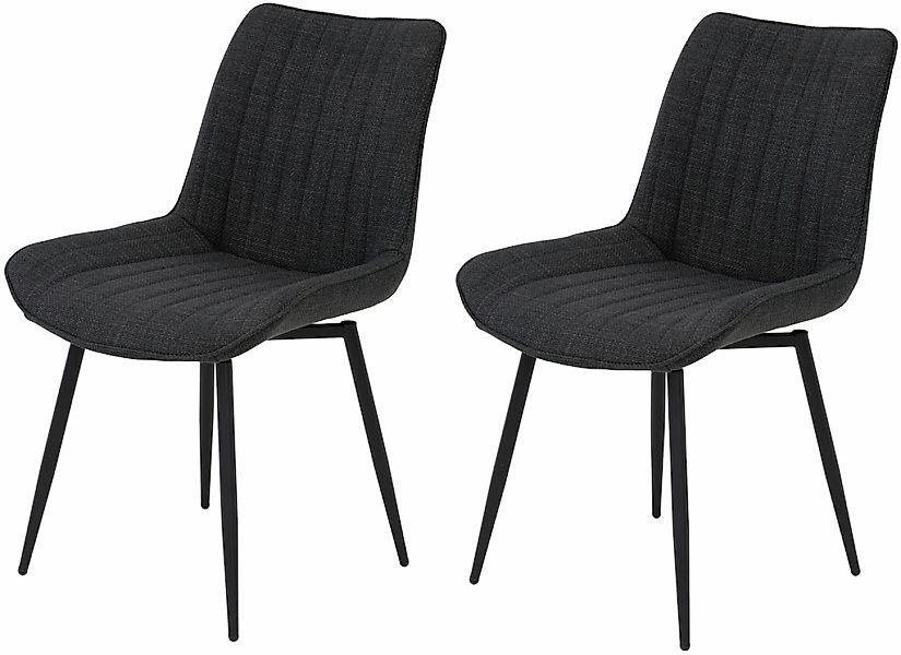 HELA Drehstuhl "Vierfußstuhl BERGEN", (Set), 2 St., Webstoff, Esszimmerstuh günstig online kaufen