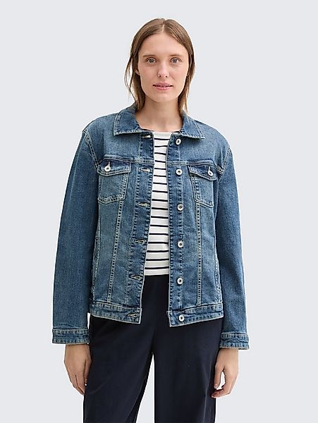 TOM TAILOR Jeansjacke Jacken Jeansjacke mit recycelter Baumwolle günstig online kaufen
