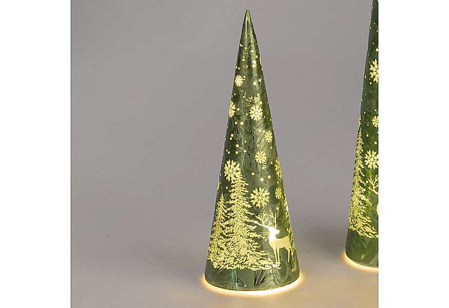 Kunstbaum Frosty Winterzeit, formano, Höhe 25 cm, Mit Timerfunktion, Grün, günstig online kaufen