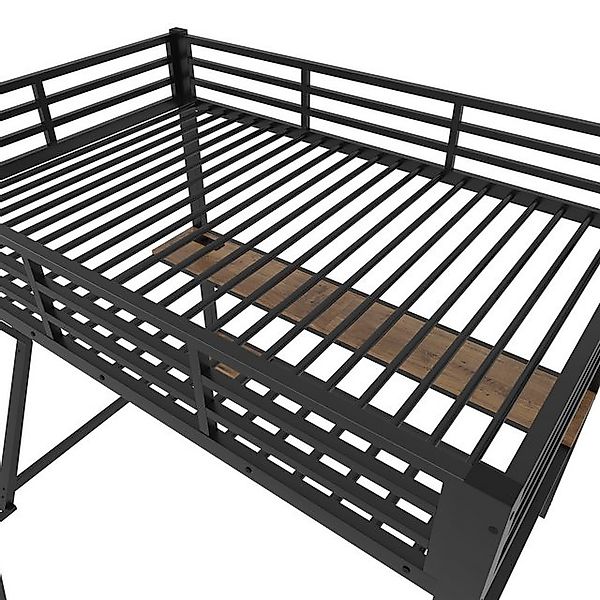 STILVORA Hochbett 90×200 Jugendbett mit Steckdose+USB,Tisch,Metallbett ohne günstig online kaufen