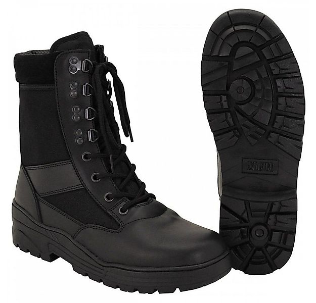 MFH Stiefel, Security, schwarz, 8-Loch, Gummisohle - 44 Stiefel atmungsakti günstig online kaufen