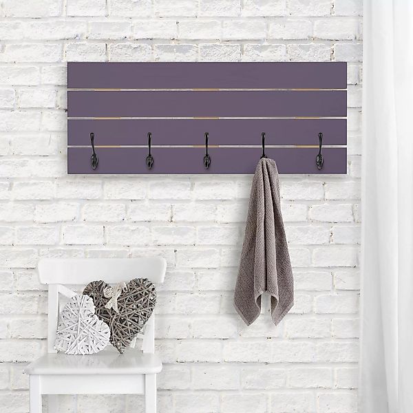 Wandgarderobe Holzpalette Rotviolett günstig online kaufen