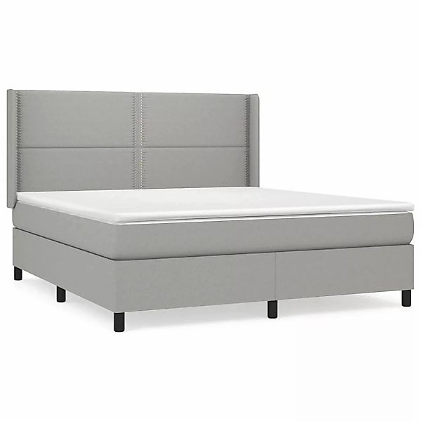 vidaXL Boxspringbett mit Matratze Hellgrau 180x200 cm Stoff1376885 günstig online kaufen