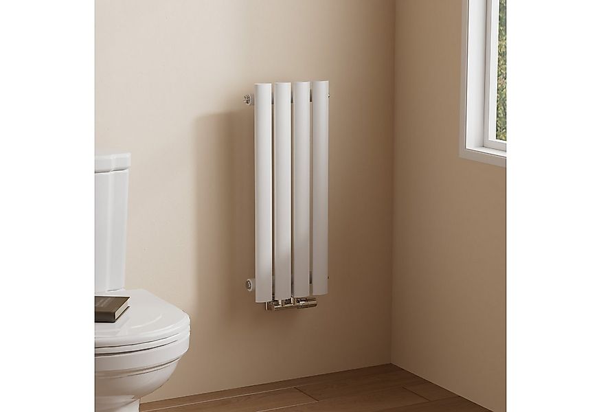 EMKE Designheizkörper Oval Paneelheizkörper Schwarz/Weiß Breite: 24cm, Höhe günstig online kaufen