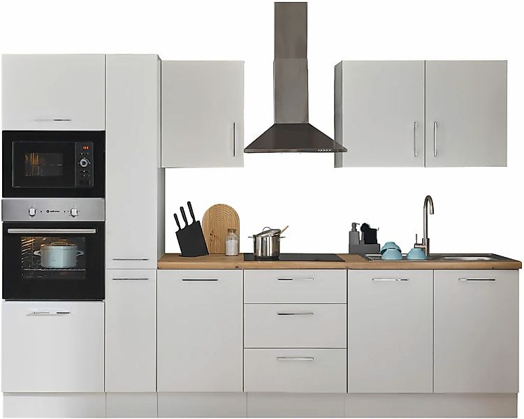 BASIC by Balculina Küchenzeile »Turin«, Breite 300 cm, wahlweise mit E-Gerä günstig online kaufen