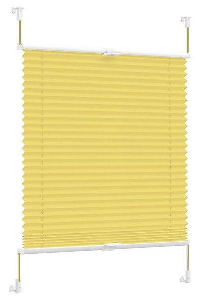 OUBO Plissee Ohne Bohren klemmfix Weiß, Klemmträger, Easyfix Faltrollo mit günstig online kaufen