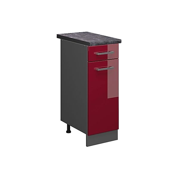Vicco Unterschrank R-Line, Bordeaux Hochglanz/Anthrazit, 30 günstig online kaufen