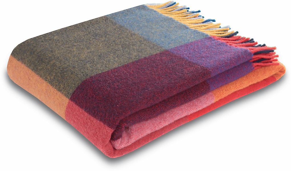 Biederlack Plaid "Soft Impression im Doubleface-Look" Wolle-Kaschmir-Mix günstig online kaufen