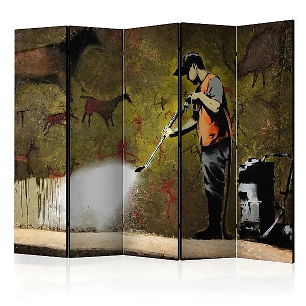 5-teiliges Paravent - Banksy - Cave Painting Ii [room Dividers] günstig online kaufen