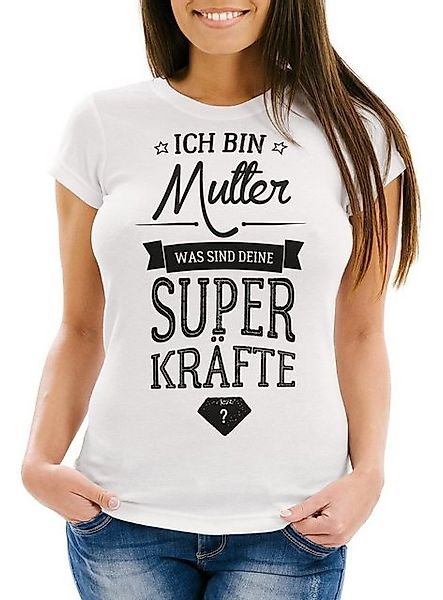 MoonWorks Print-Shirt Damen T-Shirt Ich bin Mutter was sind deine Superkräf günstig online kaufen