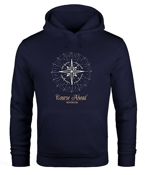 Neverless Hoodie Hoodie Herren Kompass Windrose Navigator Segeln günstig online kaufen