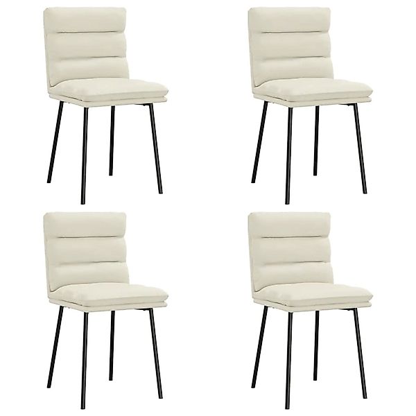 vidaXL Esszimmerstühle 4 Stk Creme Samt 3315391 günstig online kaufen