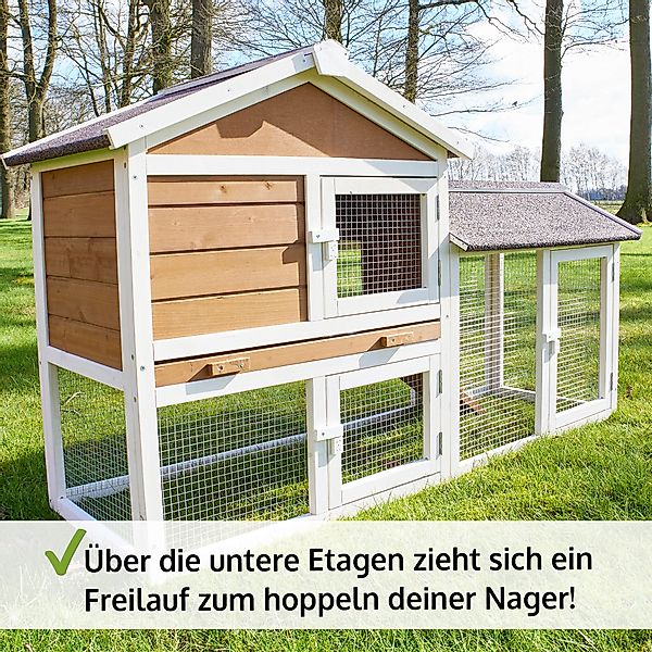 Zooprinz Kleintierstall Hofstadl mit Auslauf 146x86x50 günstig online kaufen