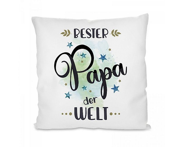 Herzbotschaft Dekokissen Kissen mit einseitigem Motiv Bester Papa der Welt, günstig online kaufen