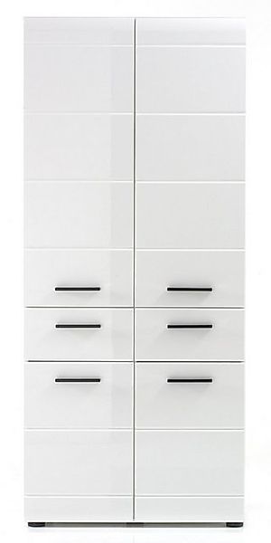 trendteam Hochschrank Skin (Mehrzweckschrank in weiß Hochglanz, 4-türig, ca günstig online kaufen